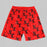 Red (Double-layer mesh) shorts Black NL