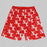 Red (Double-layer mesh) shorts White NL