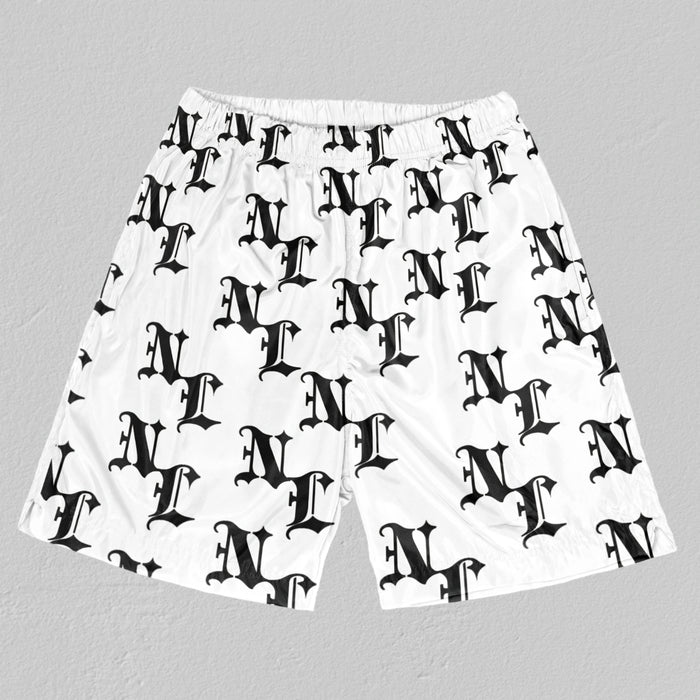 White (Double-layer mesh) shorts Black NL