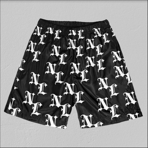 Black (Double-layer mesh) shorts White NL