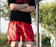 Red (Double-layer mesh) shorts Black NL